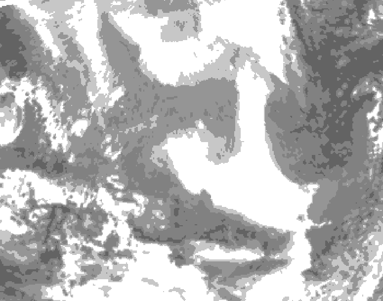 GDPS total cloud 204 hour forecast chart for Canada based on 2026/02/17 0000Z data