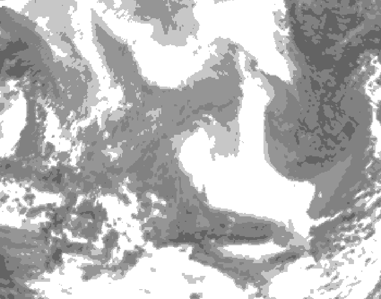 GDPS total cloud 210 hour forecast chart for Canada based on 2026/02/17 0000Z data