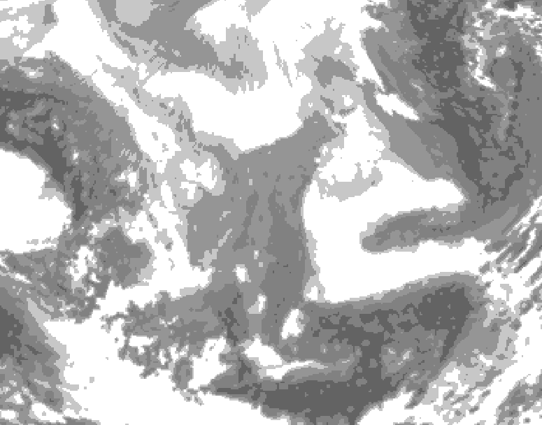 GDPS total cloud 234 hour forecast chart for Canada based on 2026/02/17 0000Z data