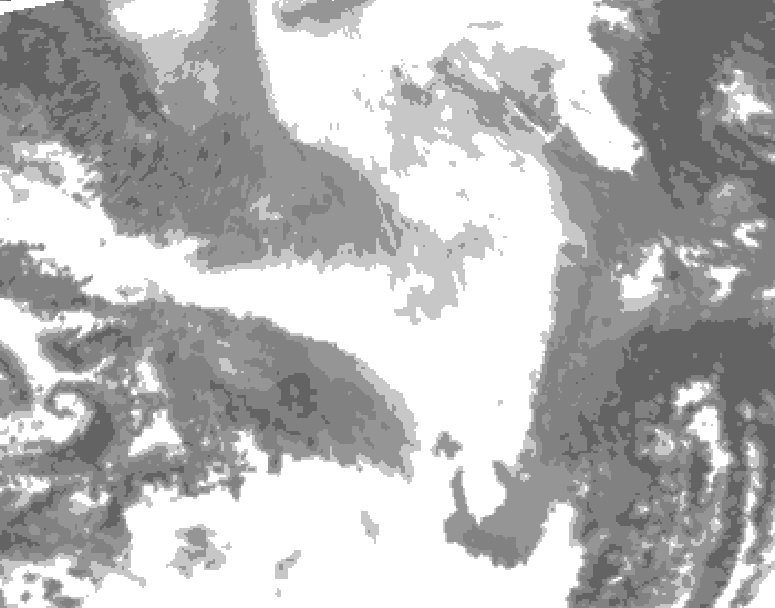 GDPS total cloud 156 hour forecast chart for Canada based on 2026/02/17 1200Z data