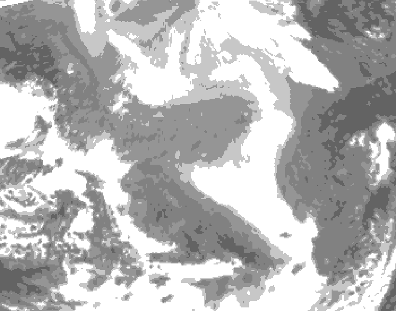 GDPS total cloud 180 hour forecast chart for Canada based on 2026/02/17 1200Z data