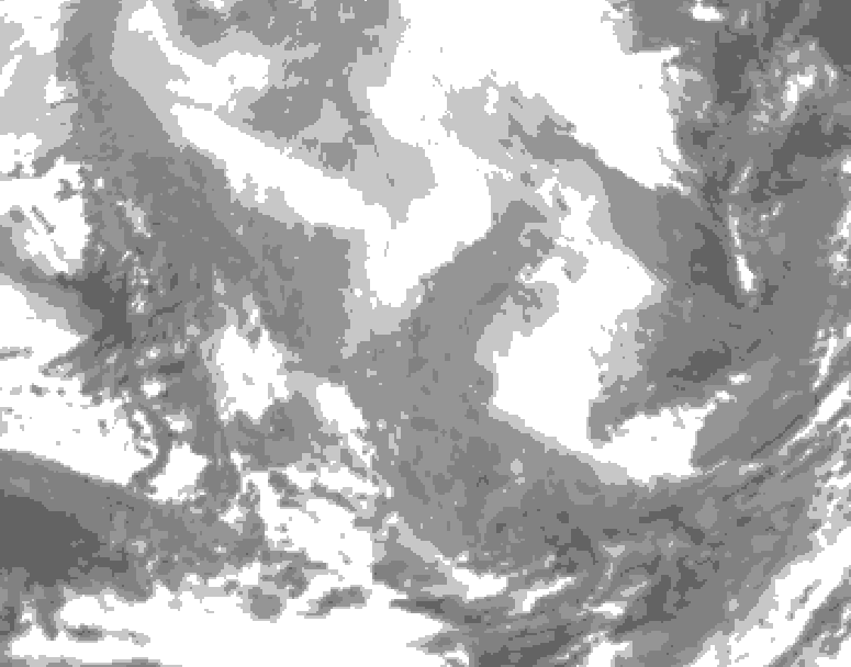 GDPS total cloud 204 hour forecast chart for Canada based on 2026/02/17 1200Z data