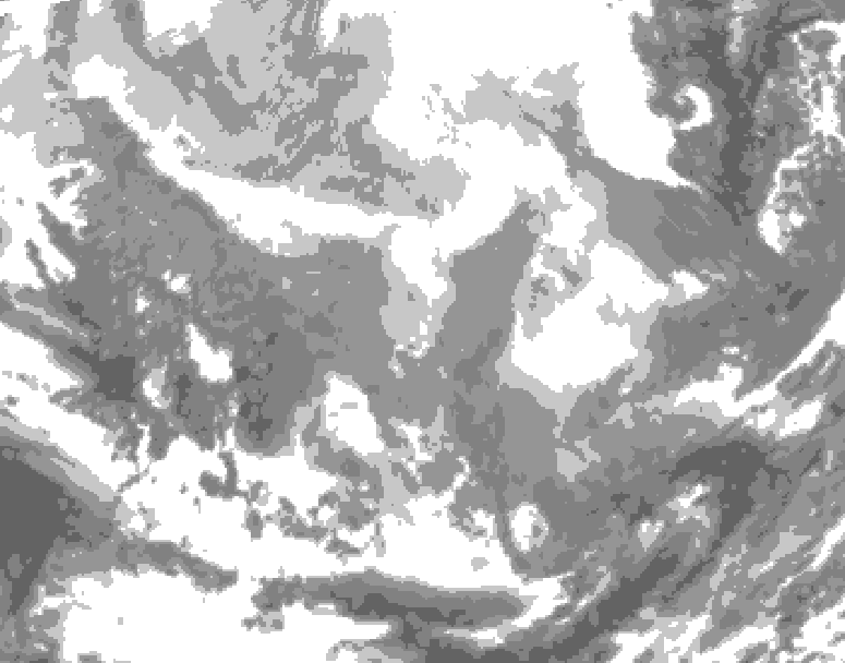 GDPS total cloud 216 hour forecast chart for Canada based on 2026/02/17 1200Z data