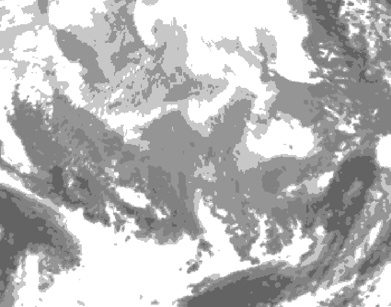 GDPS total cloud 228 hour forecast chart for Canada based on 2026/02/17 1200Z data