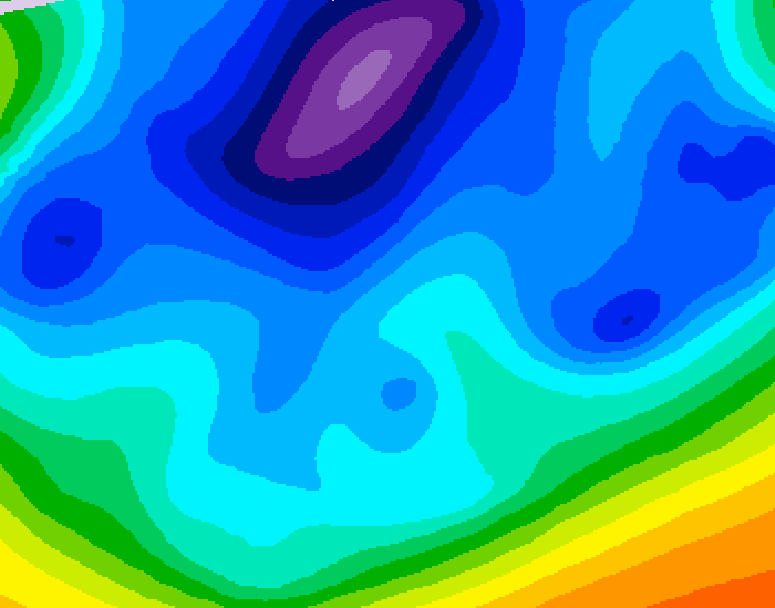 GDPS 500 millibar geopotential height 066 hour forecast chart for Canada based on 2026/02/18 0000Z data