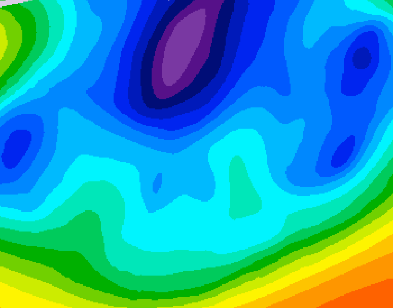 GDPS 500 millibar geopotential height 078 hour forecast chart for Canada based on 2026/02/18 0000Z data