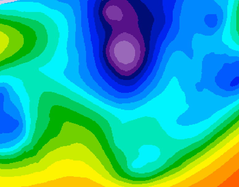 GDPS 500 millibar geopotential height 108 hour forecast chart for Canada based on 2026/02/18 0000Z data