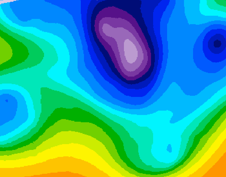 GDPS 500 millibar geopotential height 126 hour forecast chart for Canada based on 2026/02/18 0000Z data