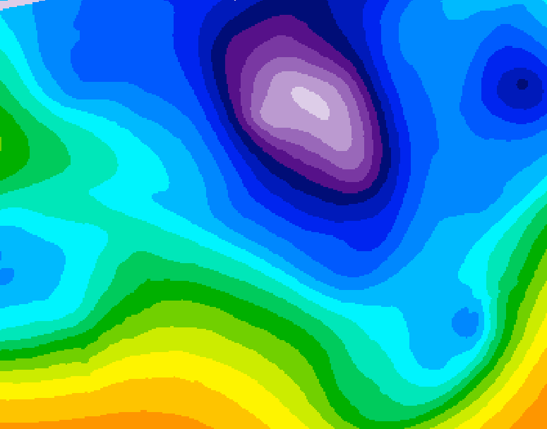 GDPS 500 millibar geopotential height 138 hour forecast chart for Canada based on 2026/02/18 0000Z data