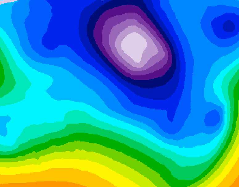 GDPS 500 millibar geopotential height 150 hour forecast chart for Canada based on 2026/02/18 0000Z data