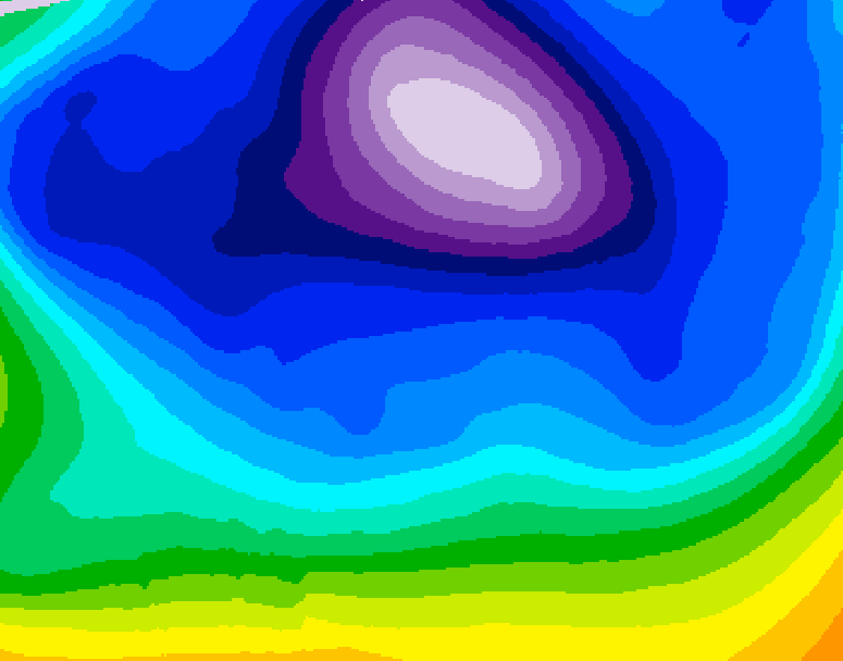 GDPS 500 millibar geopotential height 180 hour forecast chart for Canada based on 2026/02/18 0000Z data