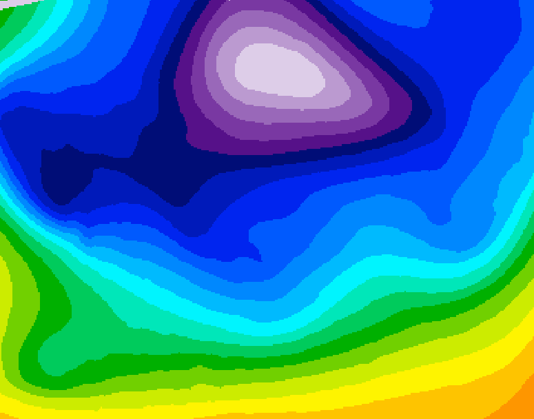 GDPS 500 millibar geopotential height 192 hour forecast chart for Canada based on 2026/02/18 0000Z data