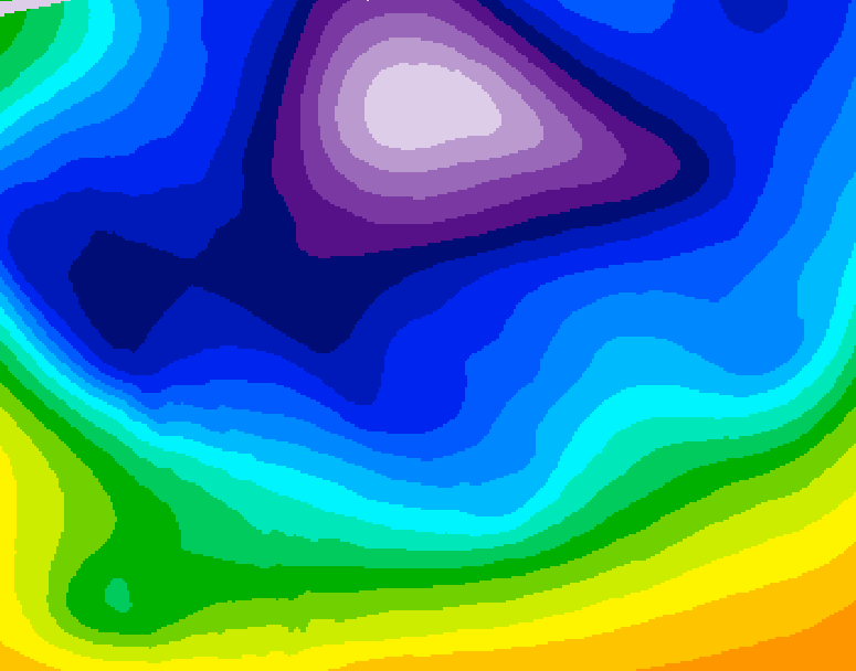 GDPS 500 millibar geopotential height 198 hour forecast chart for Canada based on 2026/02/18 0000Z data