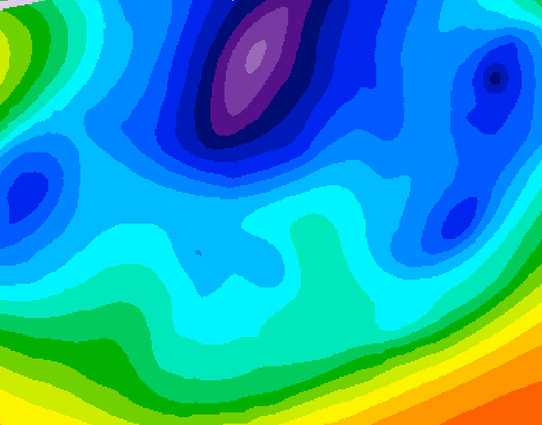GDPS 500 millibar geopotential height 066 hour forecast chart for Canada based on 2026/02/18 1200Z data