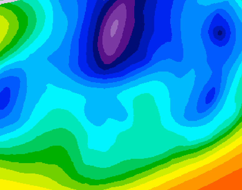 GDPS 500 millibar geopotential height 072 hour forecast chart for Canada based on 2026/02/18 1200Z data
