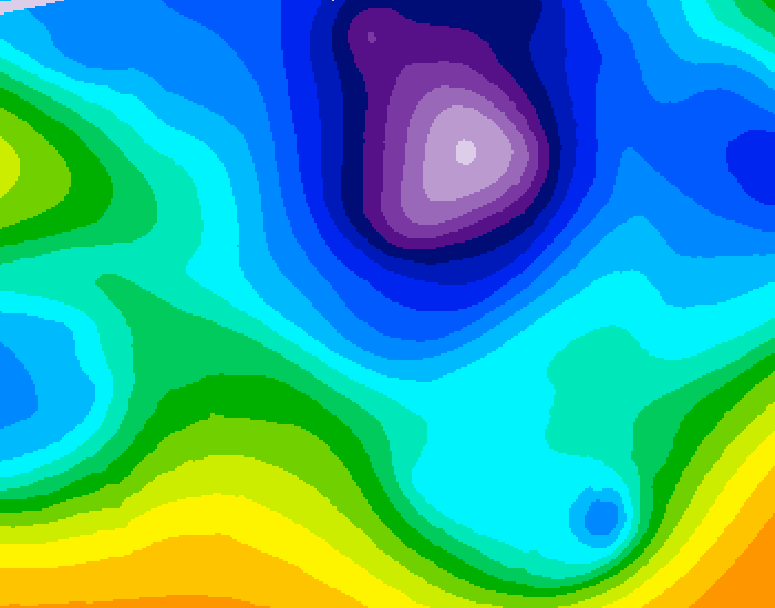 GDPS 500 millibar geopotential height 114 hour forecast chart for Canada based on 2026/02/18 1200Z data