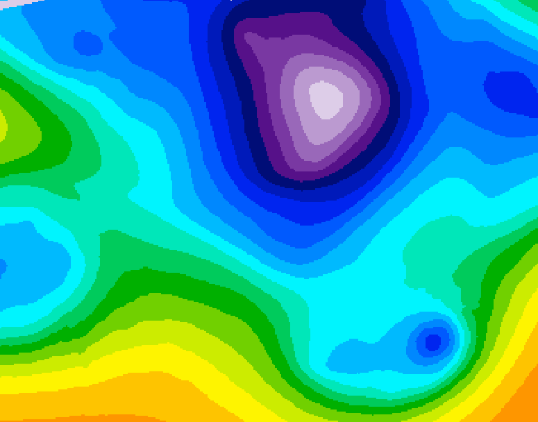 GDPS 500 millibar geopotential height 120 hour forecast chart for Canada based on 2026/02/18 1200Z data