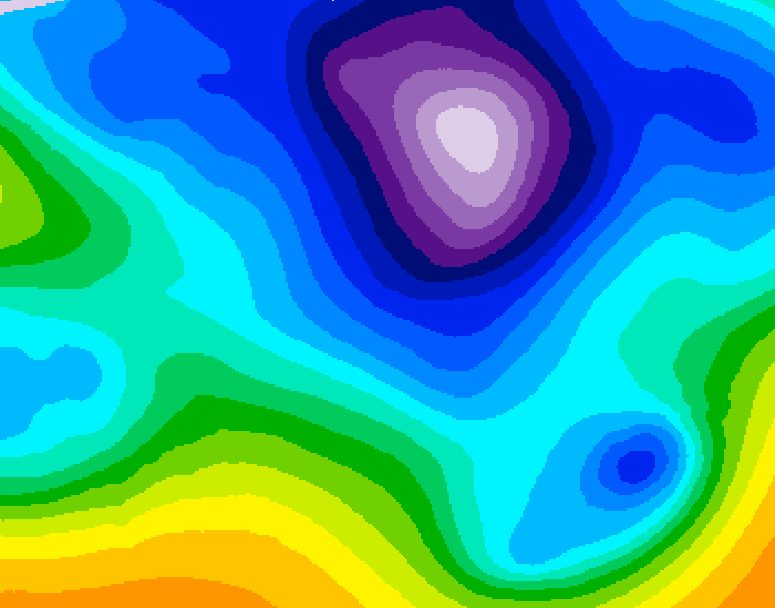 GDPS 500 millibar geopotential height 126 hour forecast chart for Canada based on 2026/02/18 1200Z data