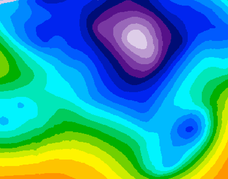 GDPS 500 millibar geopotential height 132 hour forecast chart for Canada based on 2026/02/18 1200Z data