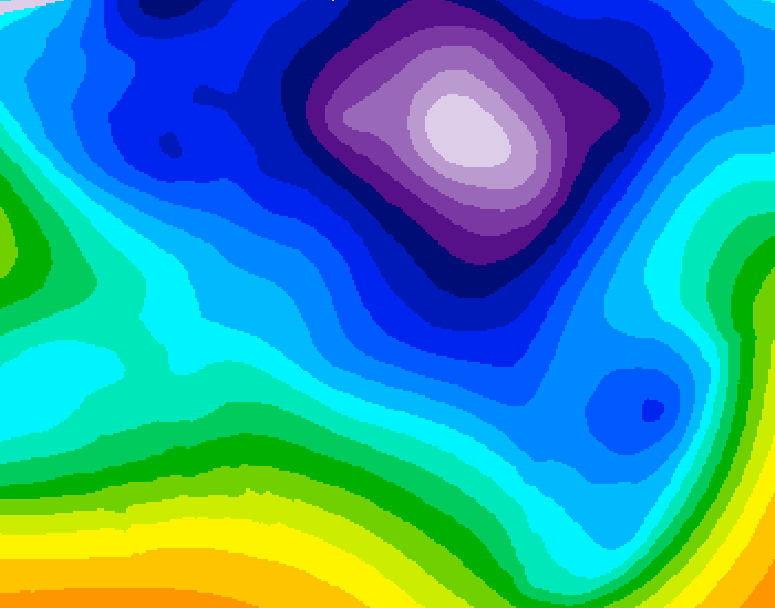 GDPS 500 millibar geopotential height 138 hour forecast chart for Canada based on 2026/02/18 1200Z data