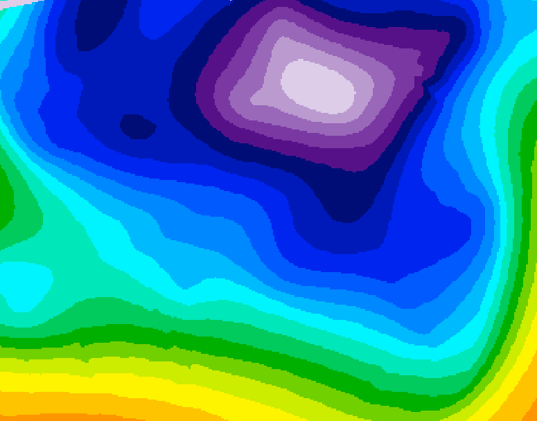 GDPS 500 millibar geopotential height 150 hour forecast chart for Canada based on 2026/02/18 1200Z data