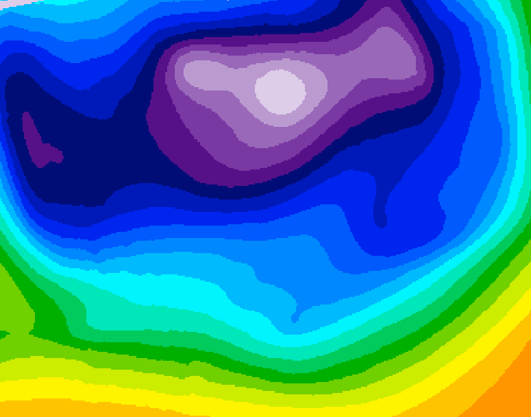 GDPS 500 millibar geopotential height 180 hour forecast chart for Canada based on 2026/02/18 1200Z data