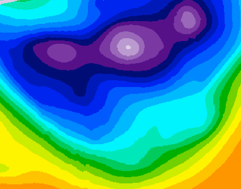 GDPS 500 millibar geopotential height 210 hour forecast chart for Canada based on 2026/02/18 1200Z data