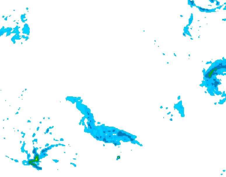 GDPS precipitation 006 hour forecast chart for Canada based on 2026/02/18 0000Z data