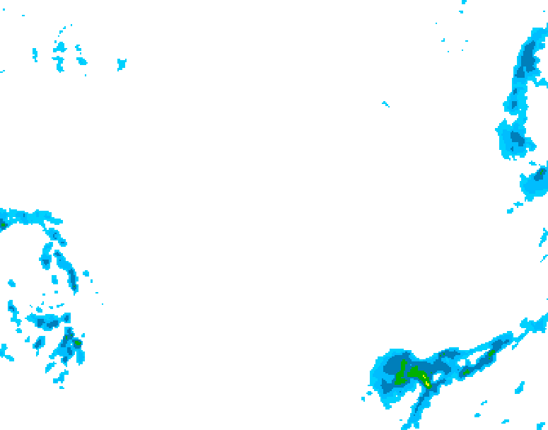 GDPS precipitation 102 hour forecast chart for Canada based on 2026/02/18 1200Z data