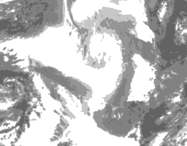 GDPS total cloud 120 hour forecast chart for Canada based on 2026/02/18 0000Z data