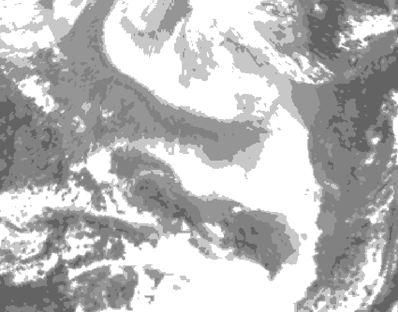 GDPS total cloud 168 hour forecast chart for Canada based on 2026/02/18 0000Z data