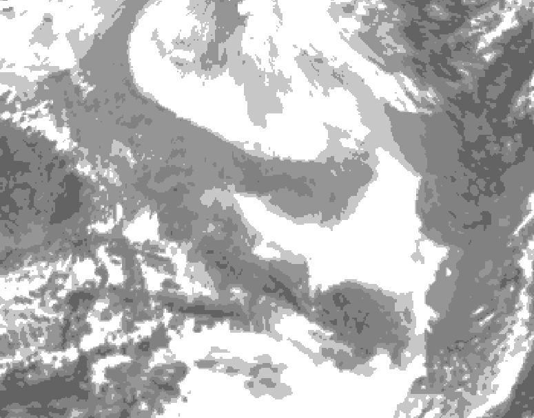 GDPS total cloud 174 hour forecast chart for Canada based on 2026/02/18 0000Z data