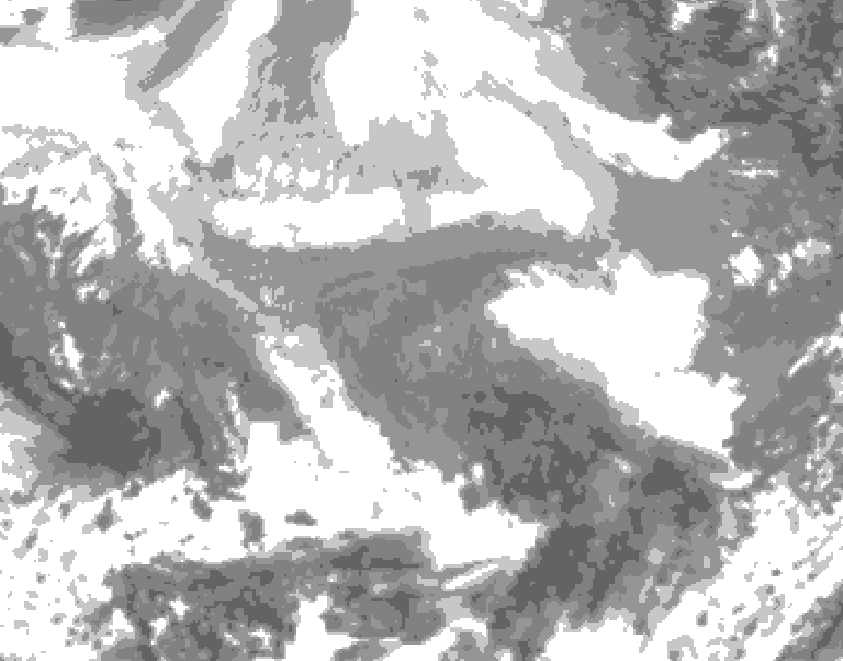 GDPS total cloud 198 hour forecast chart for Canada based on 2026/02/18 0000Z data