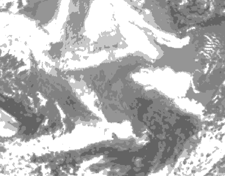 GDPS total cloud 204 hour forecast chart for Canada based on 2026/02/18 0000Z data
