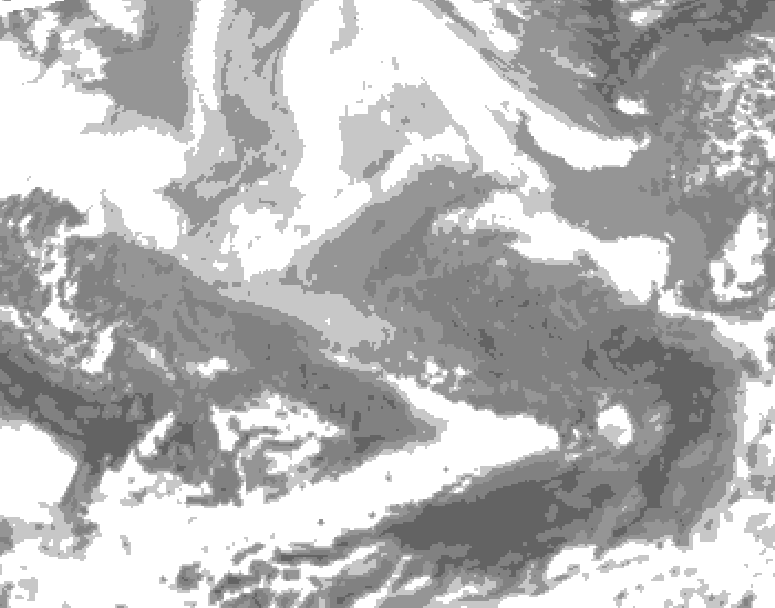 GDPS total cloud 216 hour forecast chart for Canada based on 2026/02/18 0000Z data