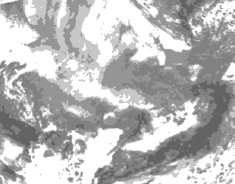 GDPS total cloud 228 hour forecast chart for Canada based on 2026/02/18 0000Z data