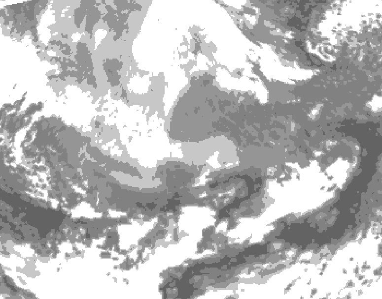 GDPS total cloud 234 hour forecast chart for Canada based on 2026/02/18 0000Z data