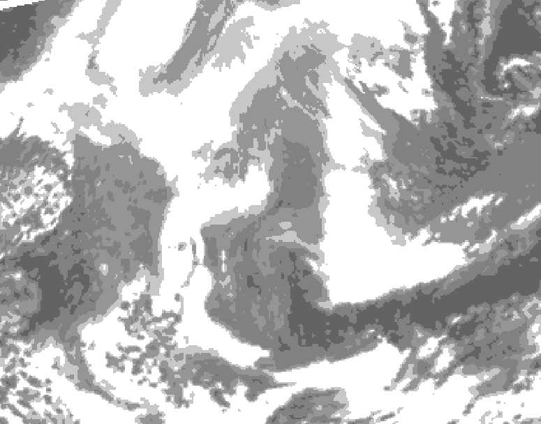GDPS total cloud 060 hour forecast chart for Canada based on 2026/02/18 1200Z data