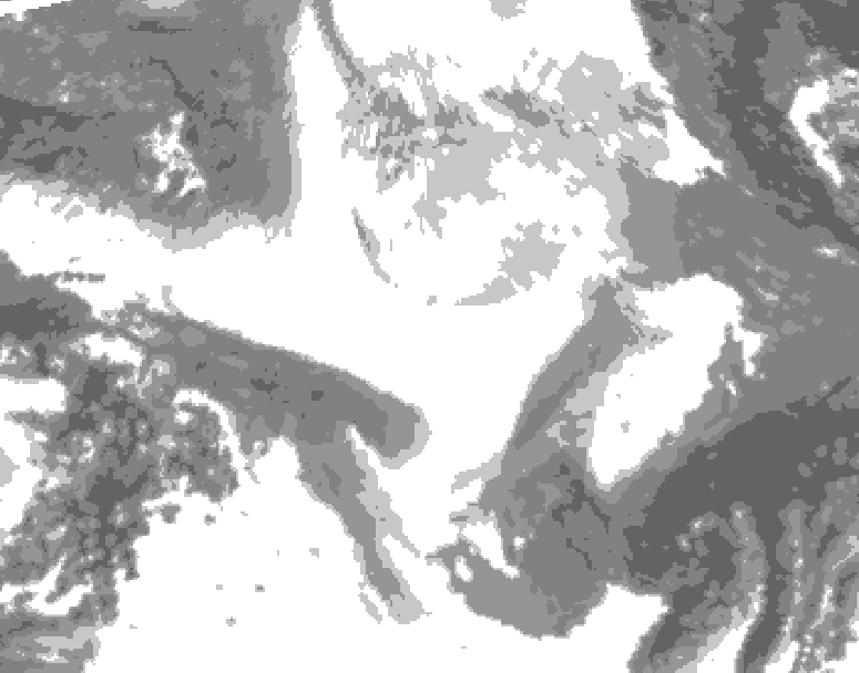 GDPS total cloud 120 hour forecast chart for Canada based on 2026/02/18 1200Z data