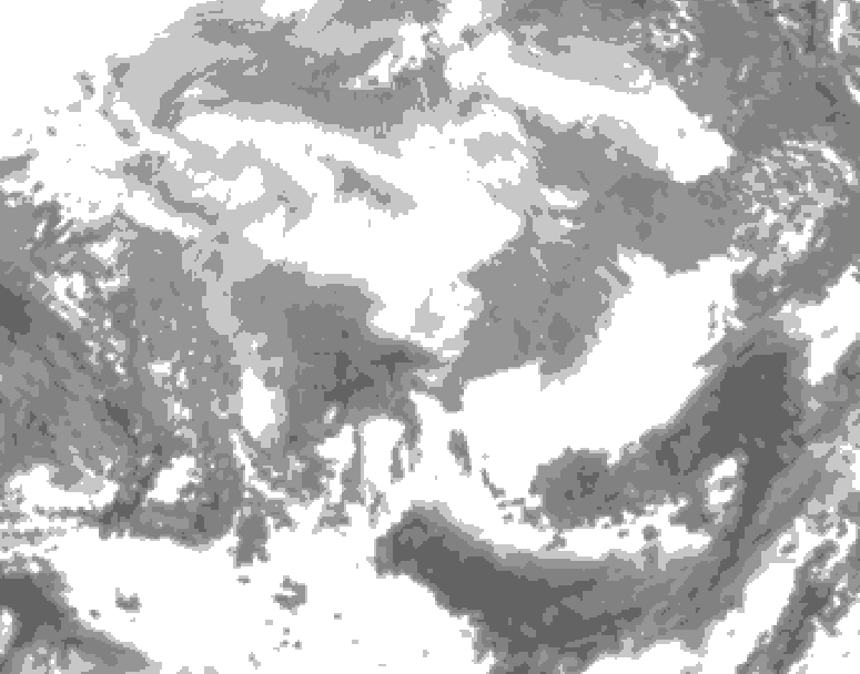 GDPS total cloud 204 hour forecast chart for Canada based on 2026/02/18 1200Z data