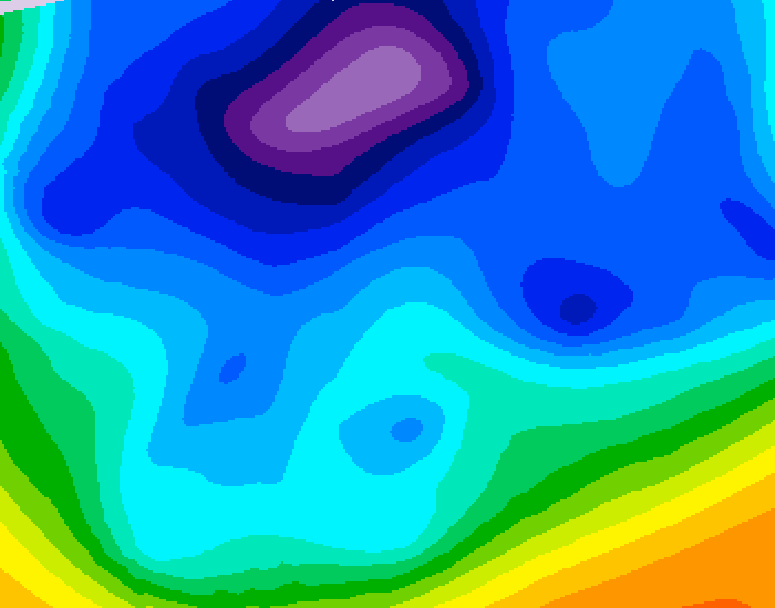 GDPS 500 millibar geopotential height 030 hour forecast chart for Canada based on 2026/02/19 0000Z data
