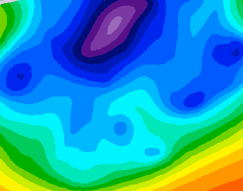 GDPS 500 millibar geopotential height 042 hour forecast chart for Canada based on 2026/02/19 0000Z data