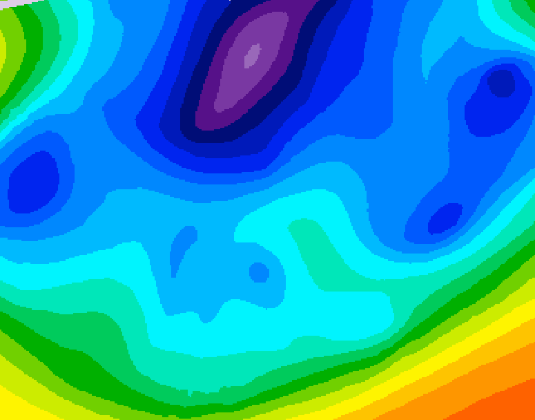 GDPS 500 millibar geopotential height 048 hour forecast chart for Canada based on 2026/02/19 0000Z data