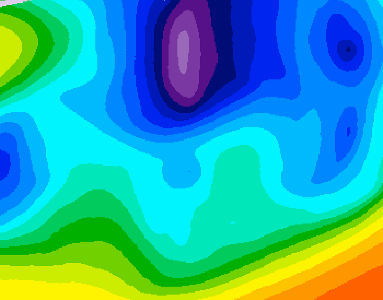 GDPS 500 millibar geopotential height 066 hour forecast chart for Canada based on 2026/02/19 0000Z data