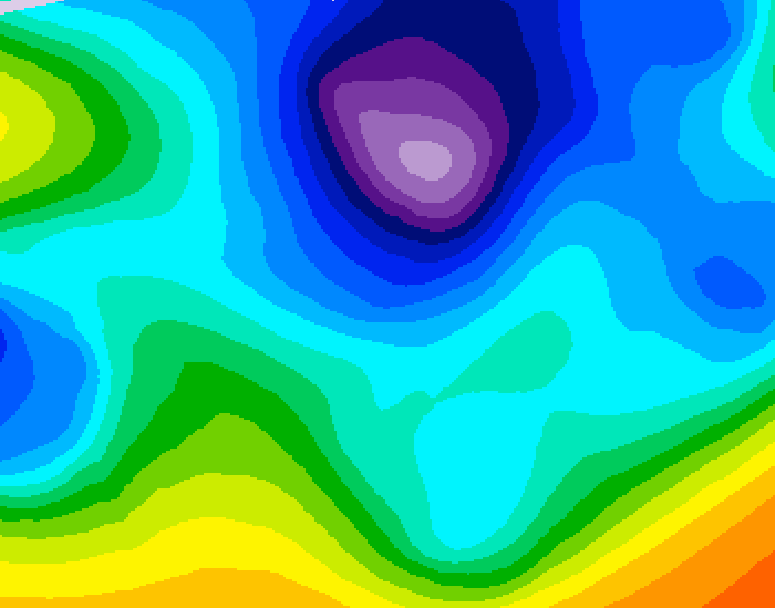 GDPS 500 millibar geopotential height 084 hour forecast chart for Canada based on 2026/02/19 0000Z data