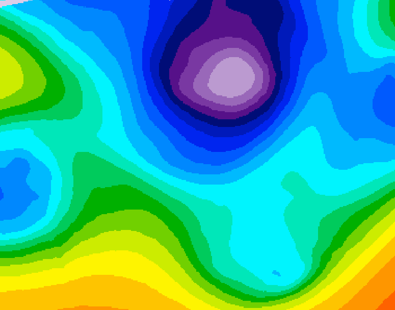 GDPS 500 millibar geopotential height 096 hour forecast chart for Canada based on 2026/02/19 0000Z data