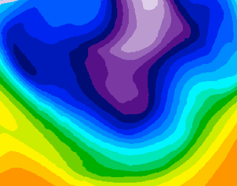 GDPS 500 millibar geopotential height 180 hour forecast chart for Canada based on 2026/02/19 0000Z data