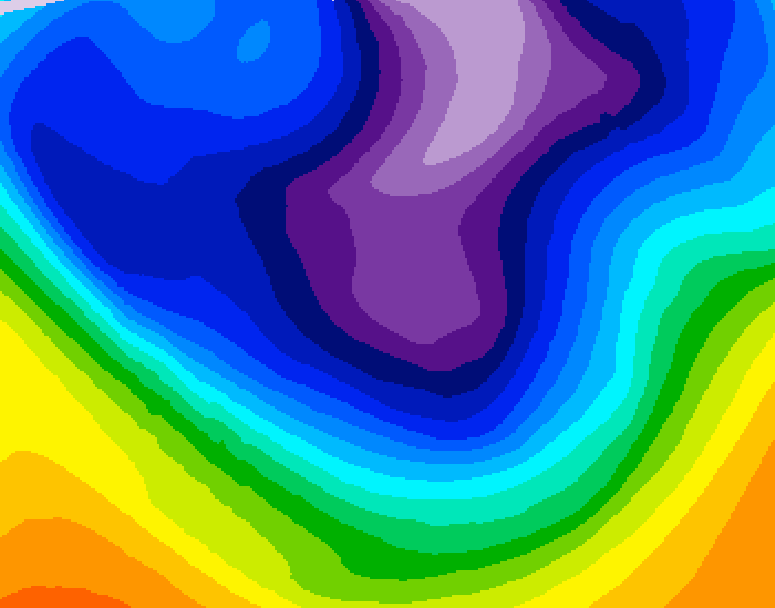 GDPS 500 millibar geopotential height 186 hour forecast chart for Canada based on 2026/02/19 0000Z data