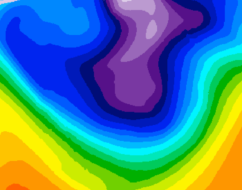 GDPS 500 millibar geopotential height 192 hour forecast chart for Canada based on 2026/02/19 0000Z data