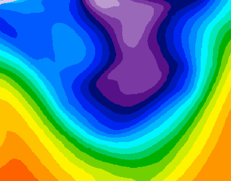 GDPS 500 millibar geopotential height 210 hour forecast chart for Canada based on 2026/02/19 0000Z data